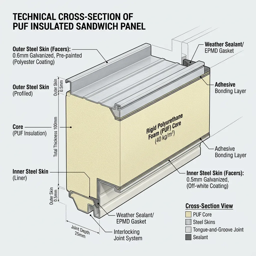 PUF Insulated Panel Detail