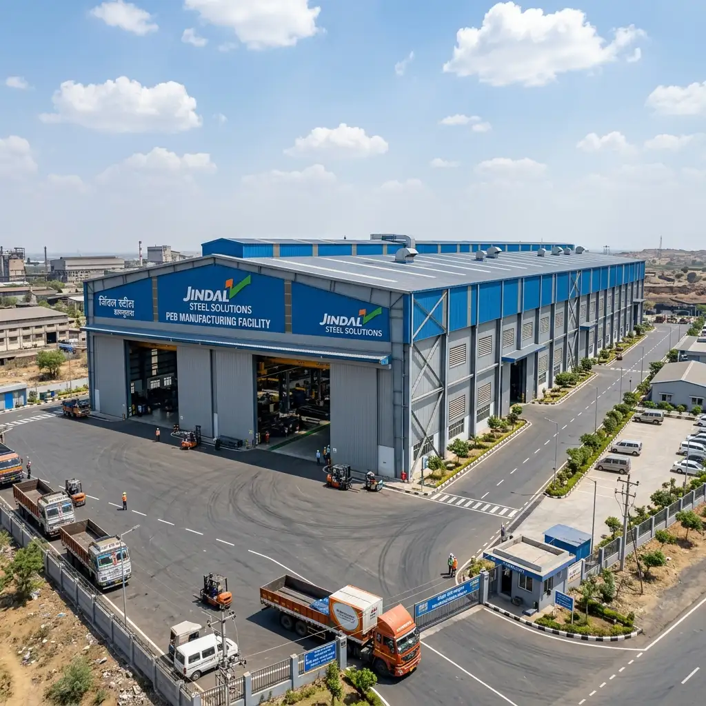 Modern Pre-Engineered Building (PEB) factory shed exterior