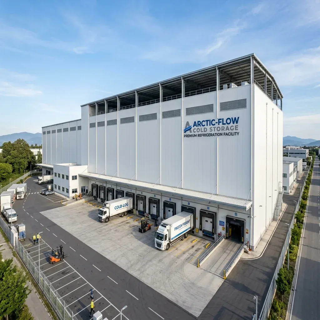 Exterior of a modern PUF panel cold storage facility in Nepal