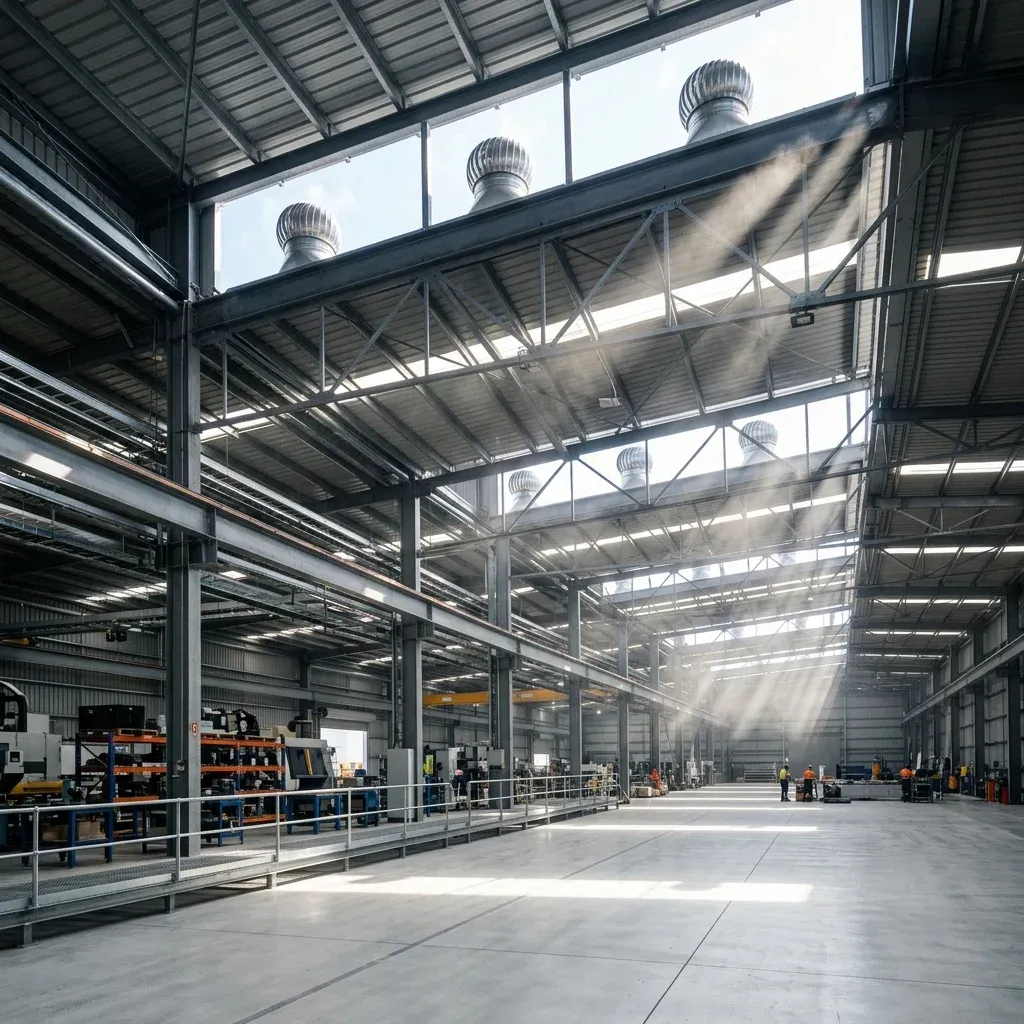 Modern Industrial Turbo Ventilation System