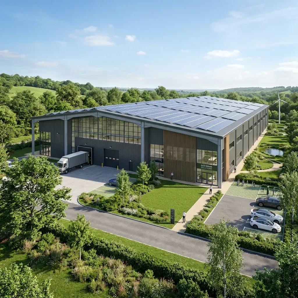 Eco-Friendly Modern Warehouse Exterior