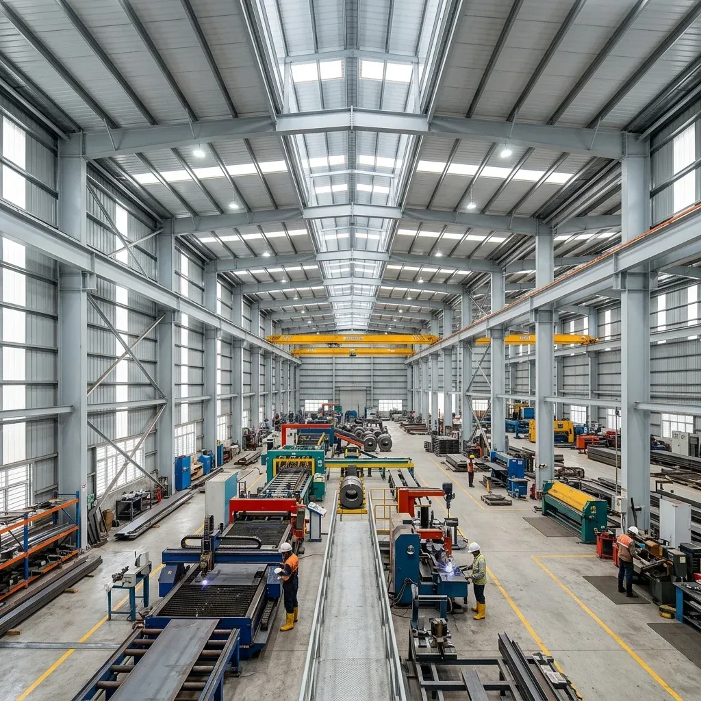 High Quality PEB Factory Interior with Clear Span