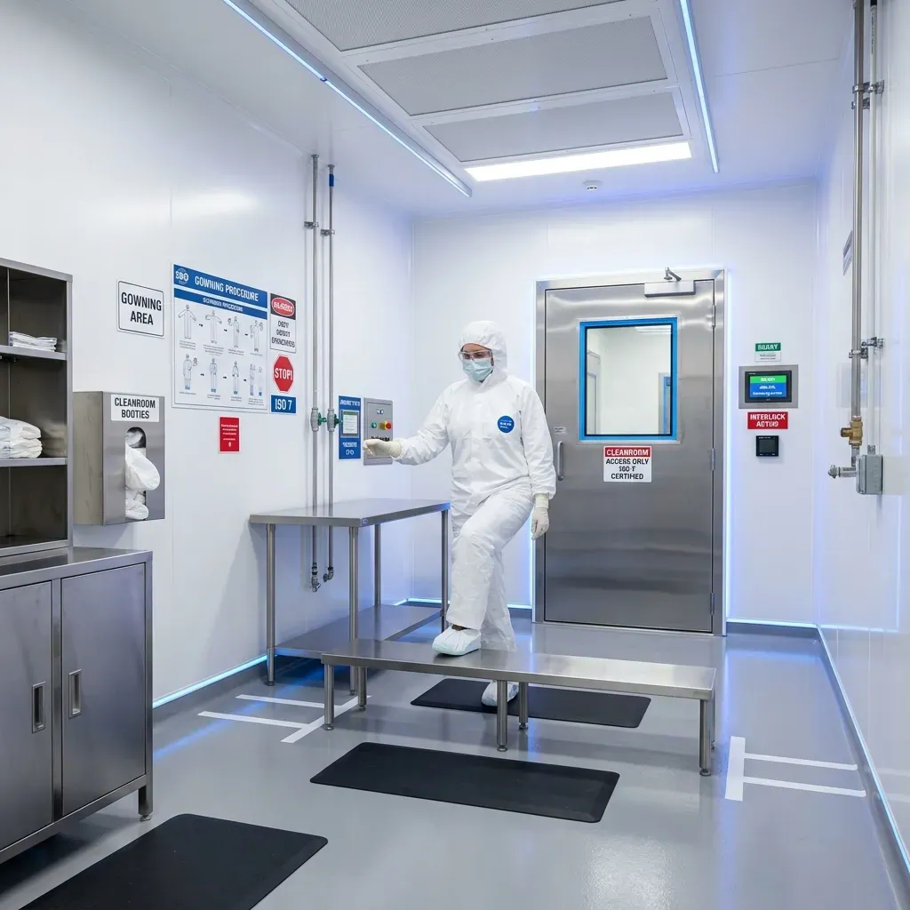 Clean Room Airlock Gowning Area