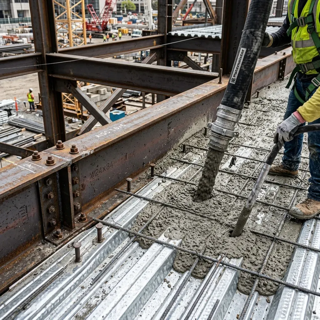 Composite Steel Decking Floor Construction