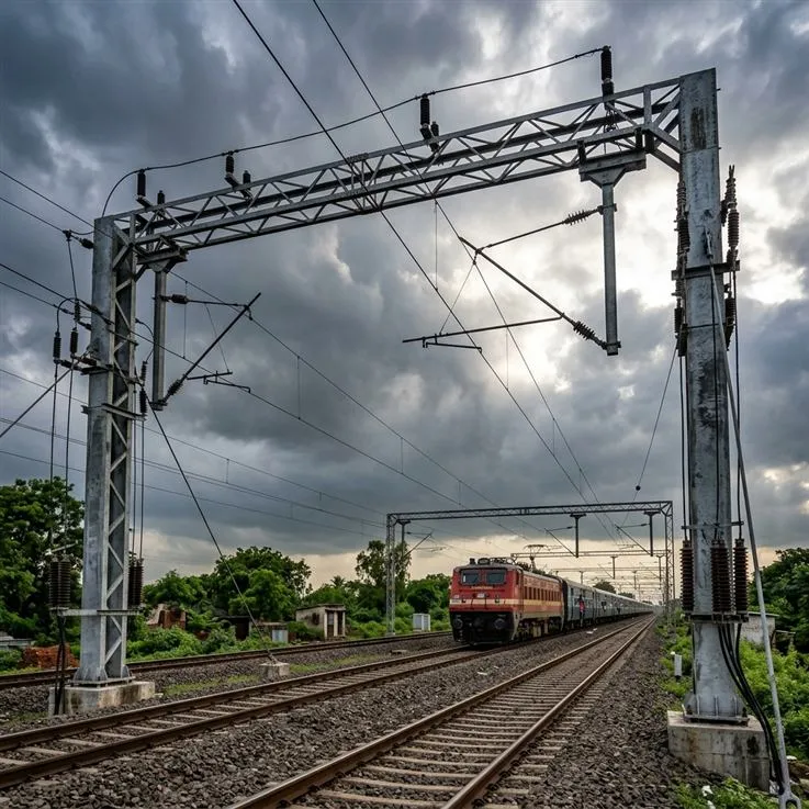 OHE Mast Wiring Gantry Railway Electrification