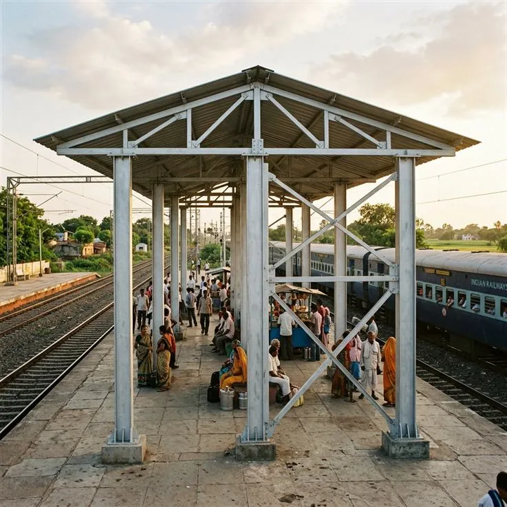 Modular Station Shade Shelter Structure
