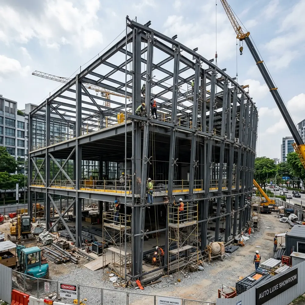 Heavy Structural Steel Frame Construction
