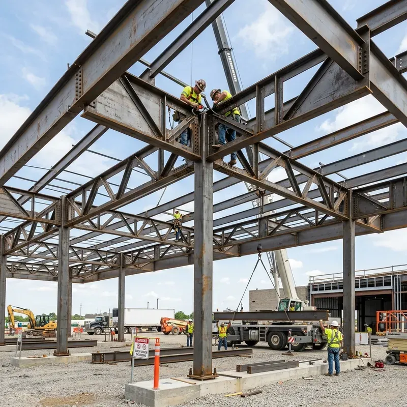 Marriage Hall PEB Structure Under Construction