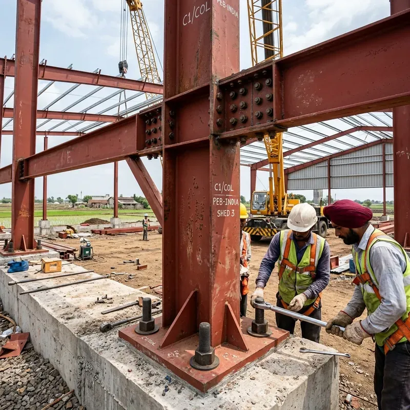 PEB Column Structural Detailing