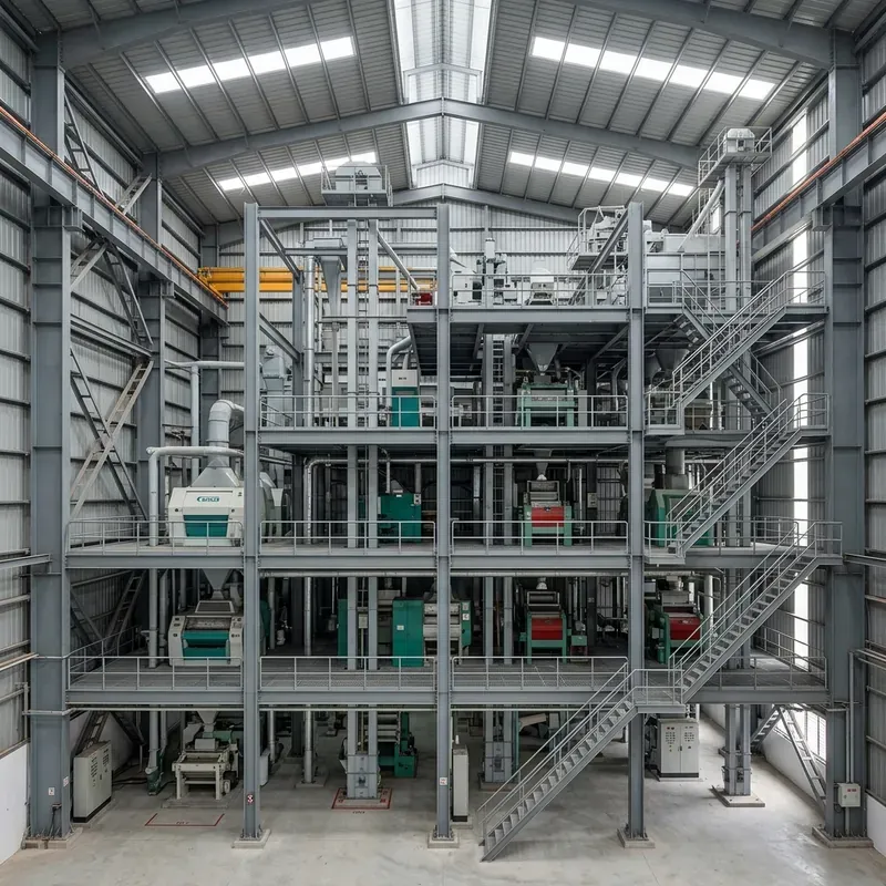 Agro Processing PEB Factory Interior India